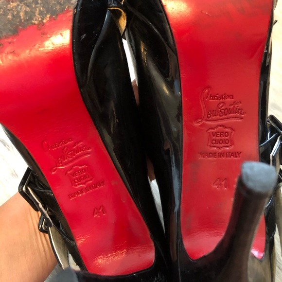 Christian Louboutin Black strappy high heel shoe - Picture 15 of 16